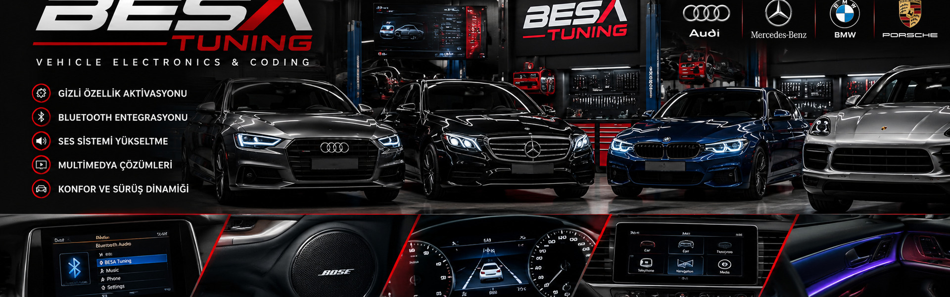 Audi Bluetooth, AUX, USB, MMI ve Gizli Özellik Entegrasyonu