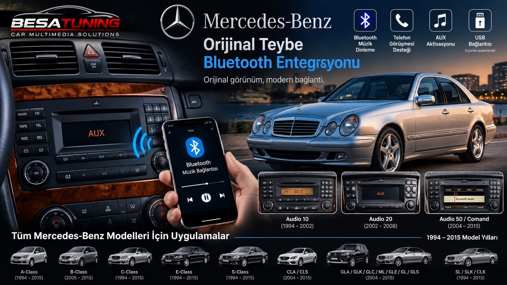 Mercedes-Benz Orijinal Teybe Bluetooth Entegrasyonu